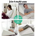 Giselle Bedding Bed Wedge Support Pillow, Cool Gel Memory Foam, 62 x 62 x 28cm - SuperSaverAU - view 3