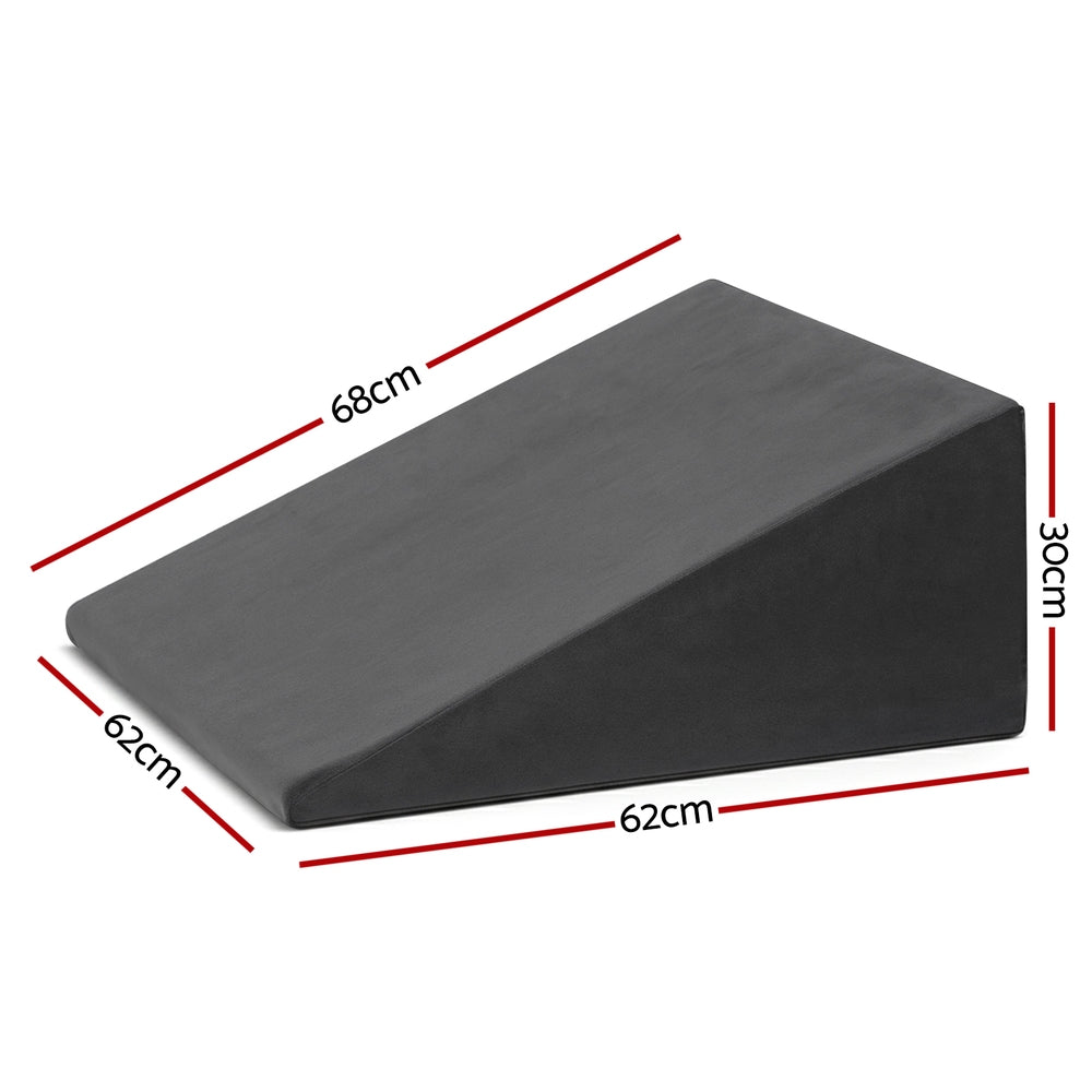 Giselle Bedding Wedge Pillow 62*30*62cm - Cooling Gel Memory Foam, Ergonomic Design - SuperSaverAU - view 2