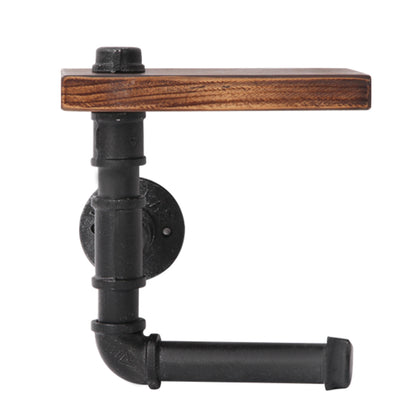 Artiss DIY Pipe Shelf Toilet Paper Holder, 23 x 14 x 21-27.8cm, Adjustable, Rustic