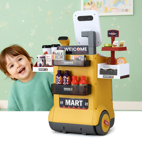 Keezi Kids Supermarket Pretend Playset with 48 Accessories - SuperSaverAU - view 1