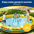 Keezi Kids Basketball Hoop with 4 balls Ring Toss Sports Pool Toys Blue - SuperSaverAU - view 6