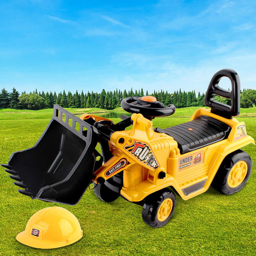 Keezi Ride On Car Toys Kids Excavator Bulldozer Sandpit Digger Car Pretend Play - SuperSaverAU - view 1