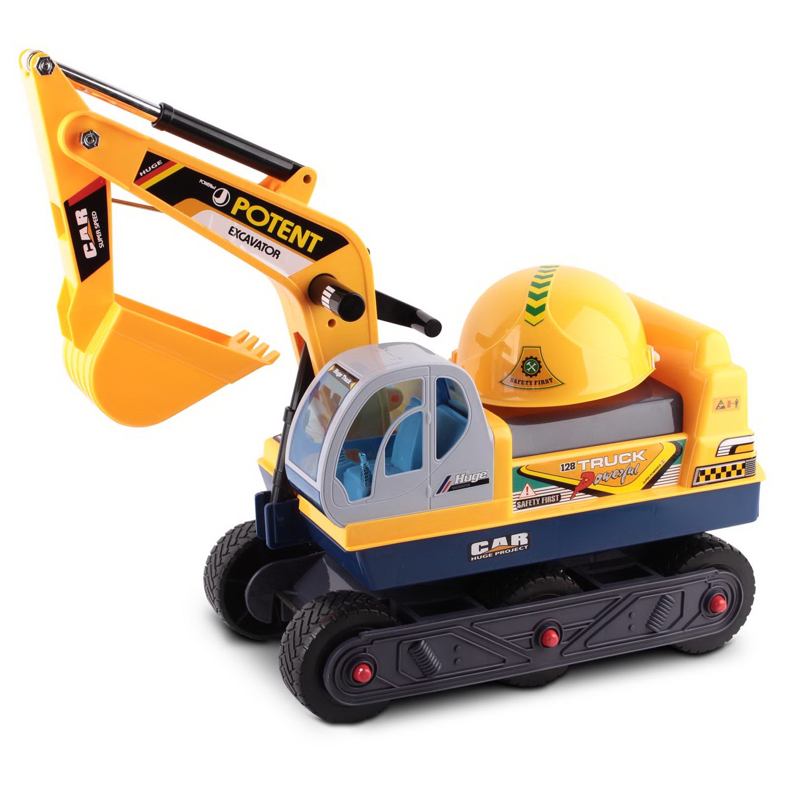 Keezi Ride On Car Toys Kids Excavator Digger Sandpit Bulldozer Car Pretend Play - SuperSaverAU - view 7
