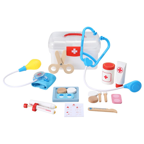 Keezi Kids Doctor Nurse Medical Case Pretend Play Set Stethoscope Medicine Toys - SuperSaverAU - view 1