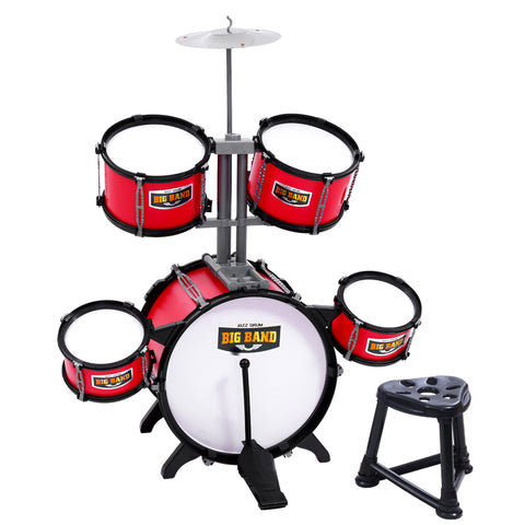 Keezi Kids 7-Piece Junior Drum Set - Red