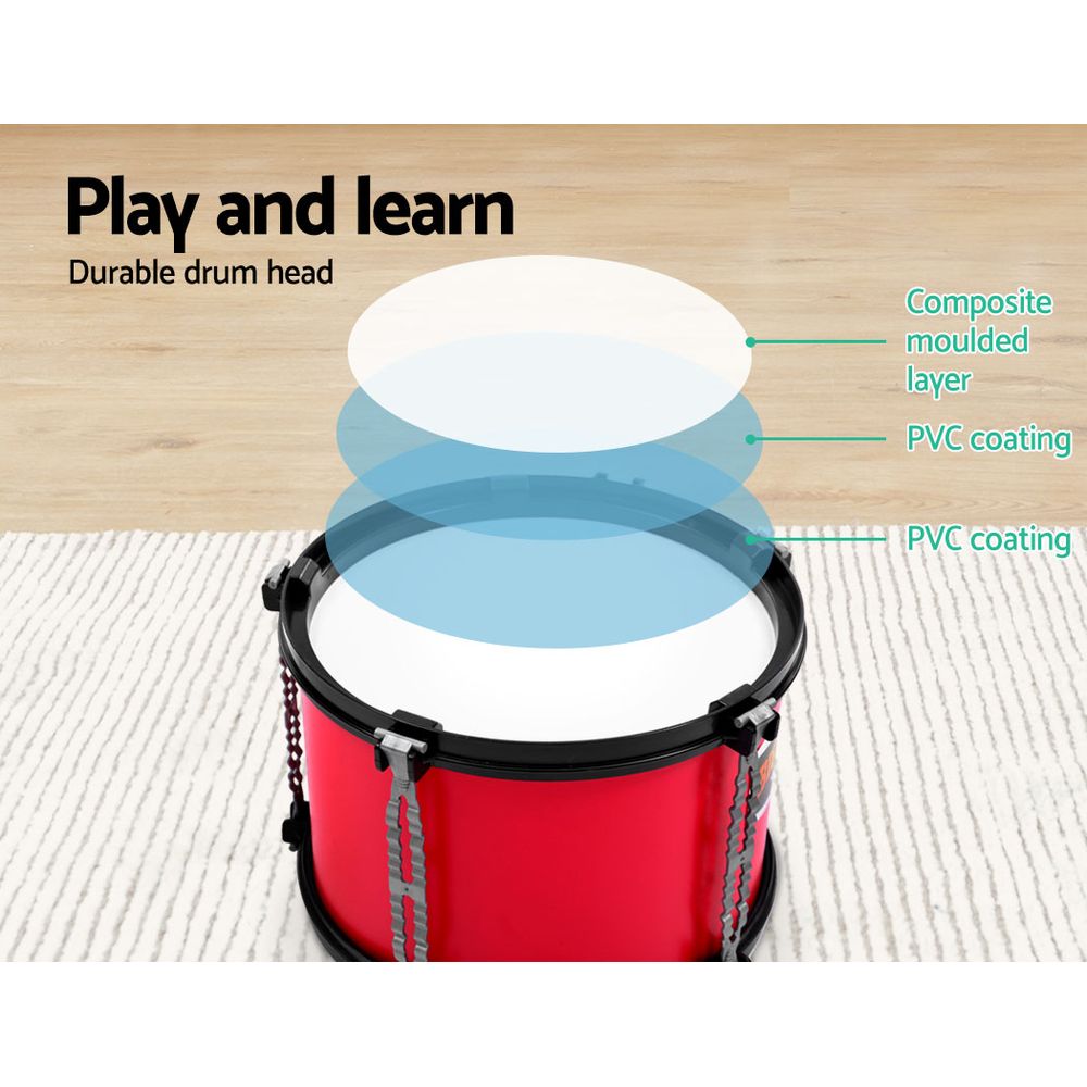 Keezi Kids 7-Piece Junior Drum Set - Red