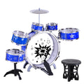 Keezi Kids Drum Set with Stool - Blue