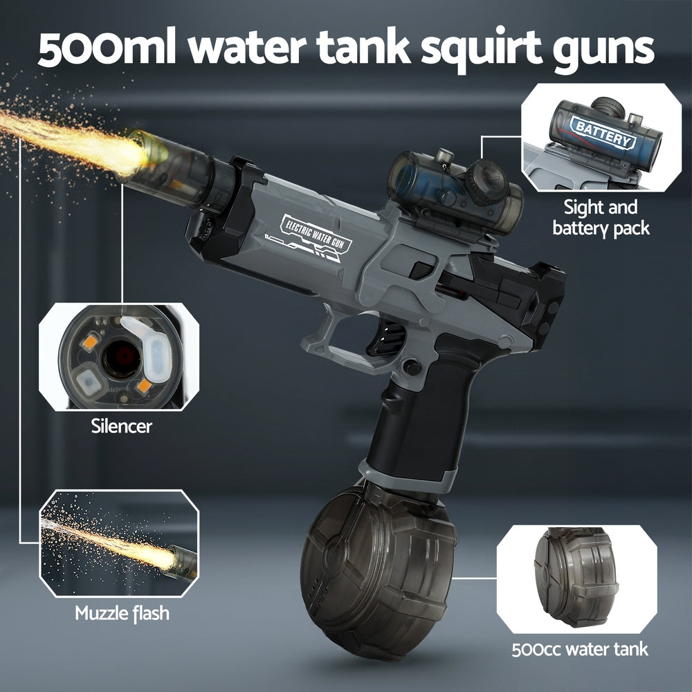 Keezi Electric Water Gun 500ml - Black Squirt Gun for Kids and Adults