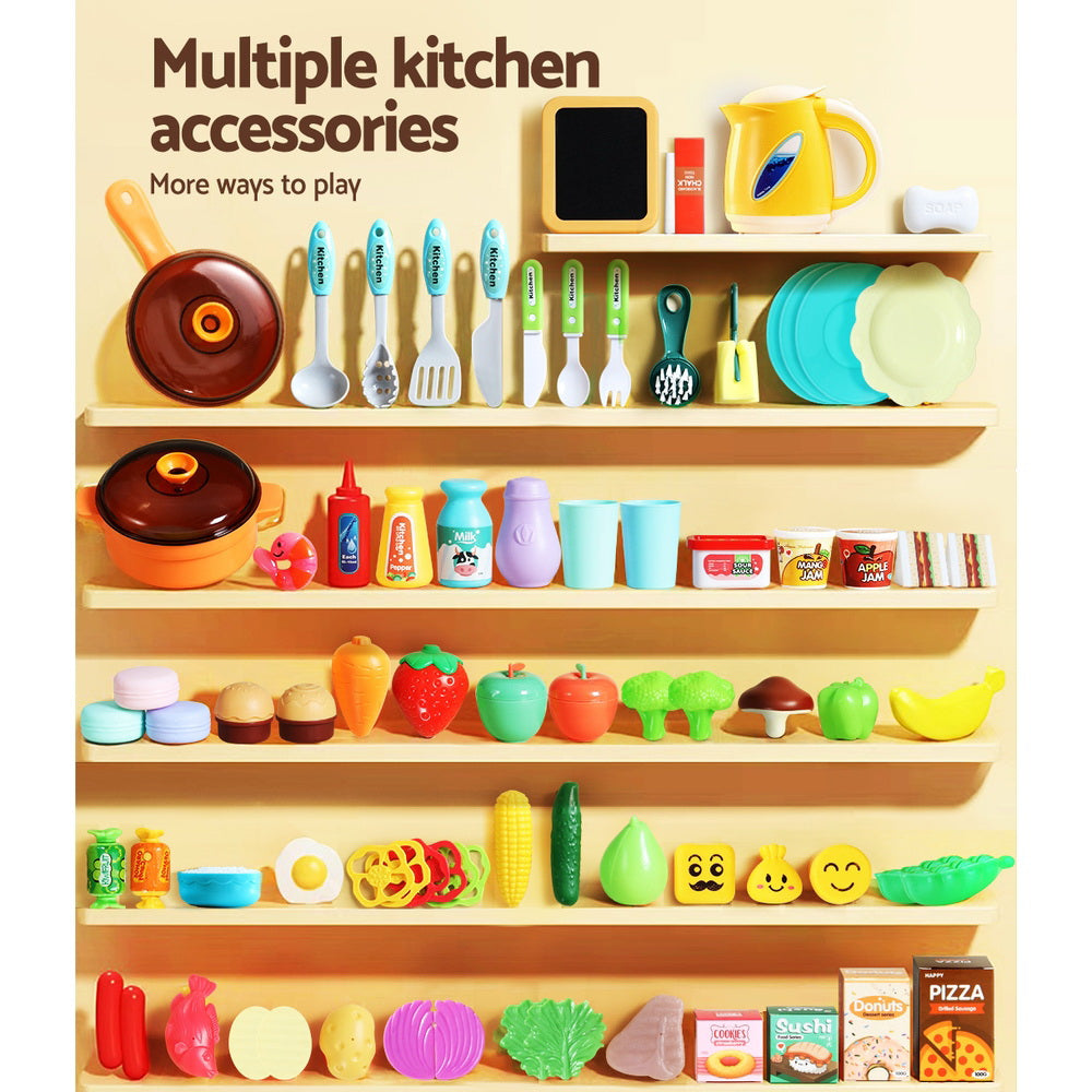 Keezi Kids Kitchen Pretend Play Set Cooking Sound Steam Light Function - SuperSaverAU - view 7