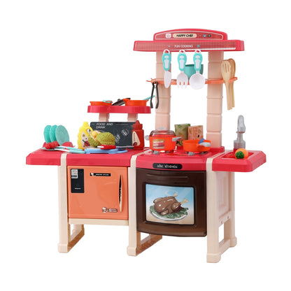 Keezi Kids Kitchen Play Set - Cooking Sound and Light Features