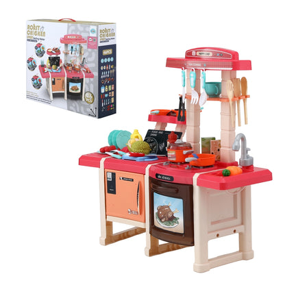 Keezi Kids Kitchen Play Set - Cooking Sound and Light Features