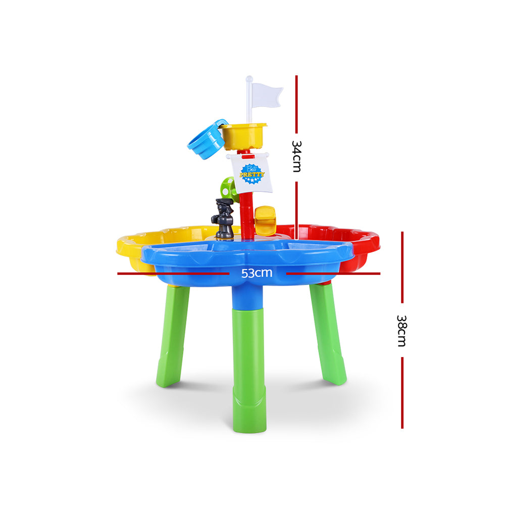 Keezi Kids Sandpit Pretend Play Set Outdoor Sand Water Table Beach Toy - SuperSaverAU - view 2