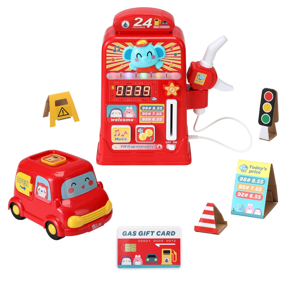 Keezi Kids Gas Petrol Station Pumper Pretend Play Toys Car Music Card Playset - SuperSaverAU - view 3