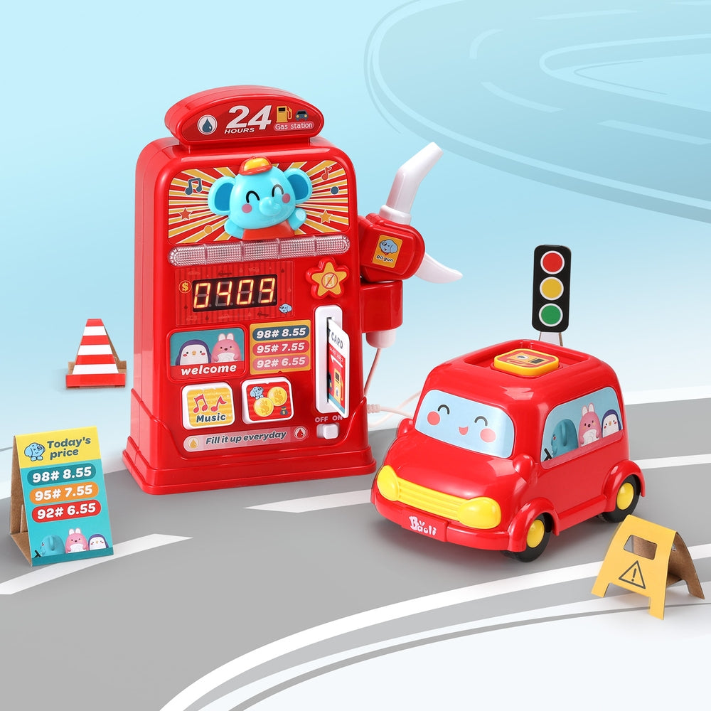 Keezi Kids Gas Petrol Station Pumper Pretend Play Toys Car Music Card Playset - SuperSaverAU - view 5