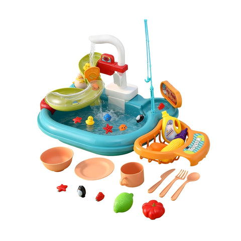 Keezi Kids Kitchen Sink - Educational Pretend Play Toy - SuperSaverAU - view 2