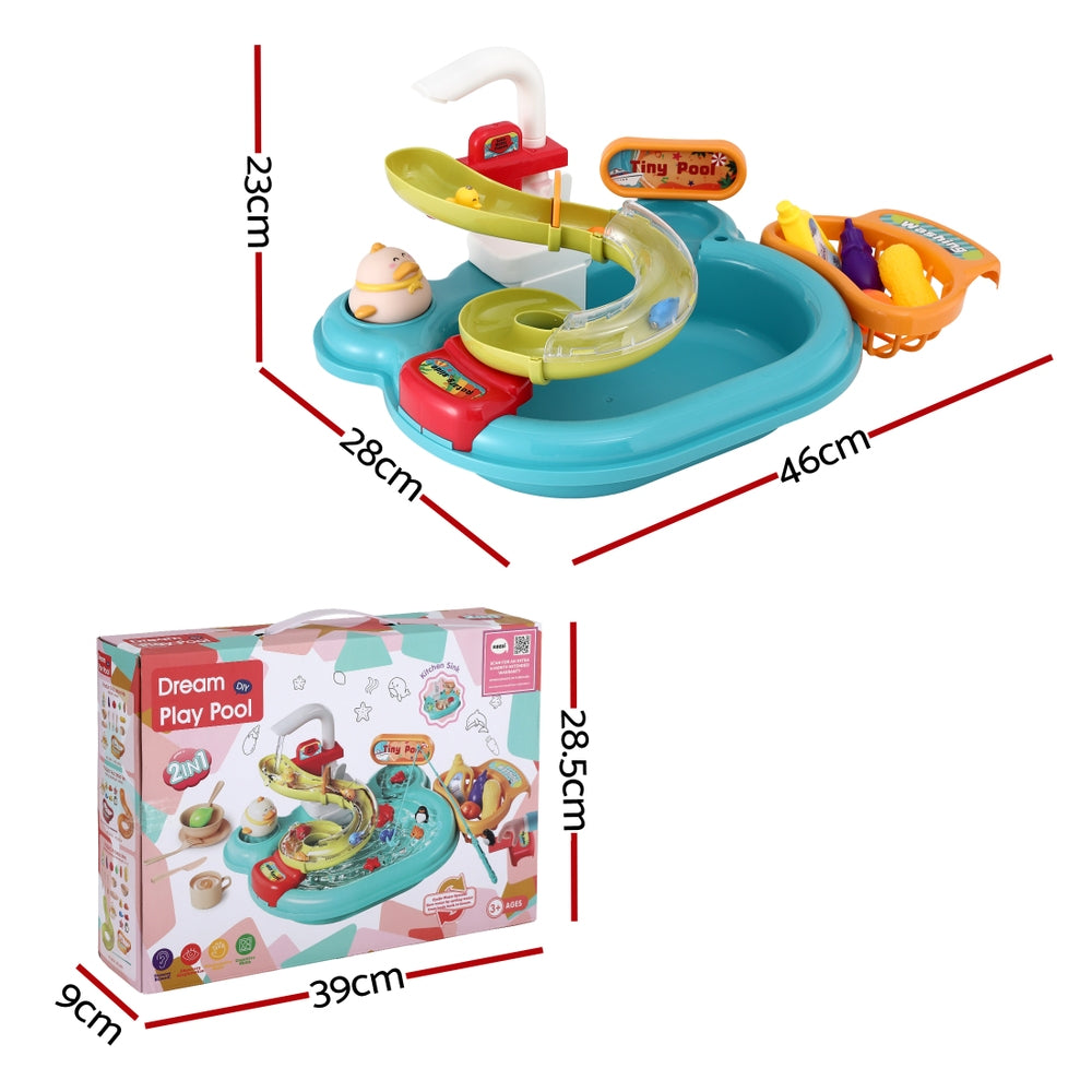 Keezi Kids Kitchen Sink - Educational Pretend Play Toy - SuperSaverAU - view 3