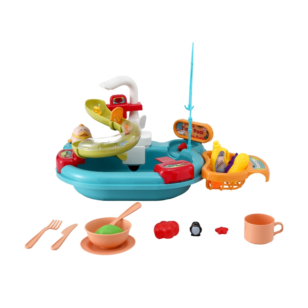 Keezi Kids Kitchen Sink - Educational Pretend Play Toy - SuperSaverAU - view 4