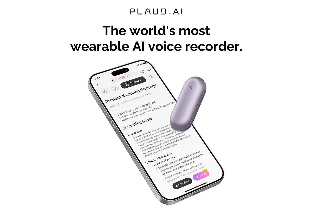 PLAUD NotePin AI Voice Recorder (Sunset Purple)
