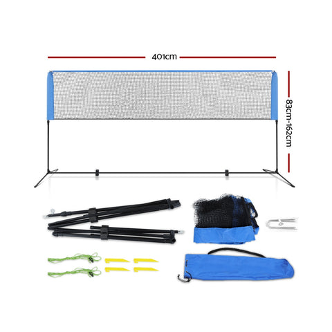 Everfit 4m Badminton Tennis Net Portable Volleyball Kit Adjustable Height - SuperSaverAU - view 2