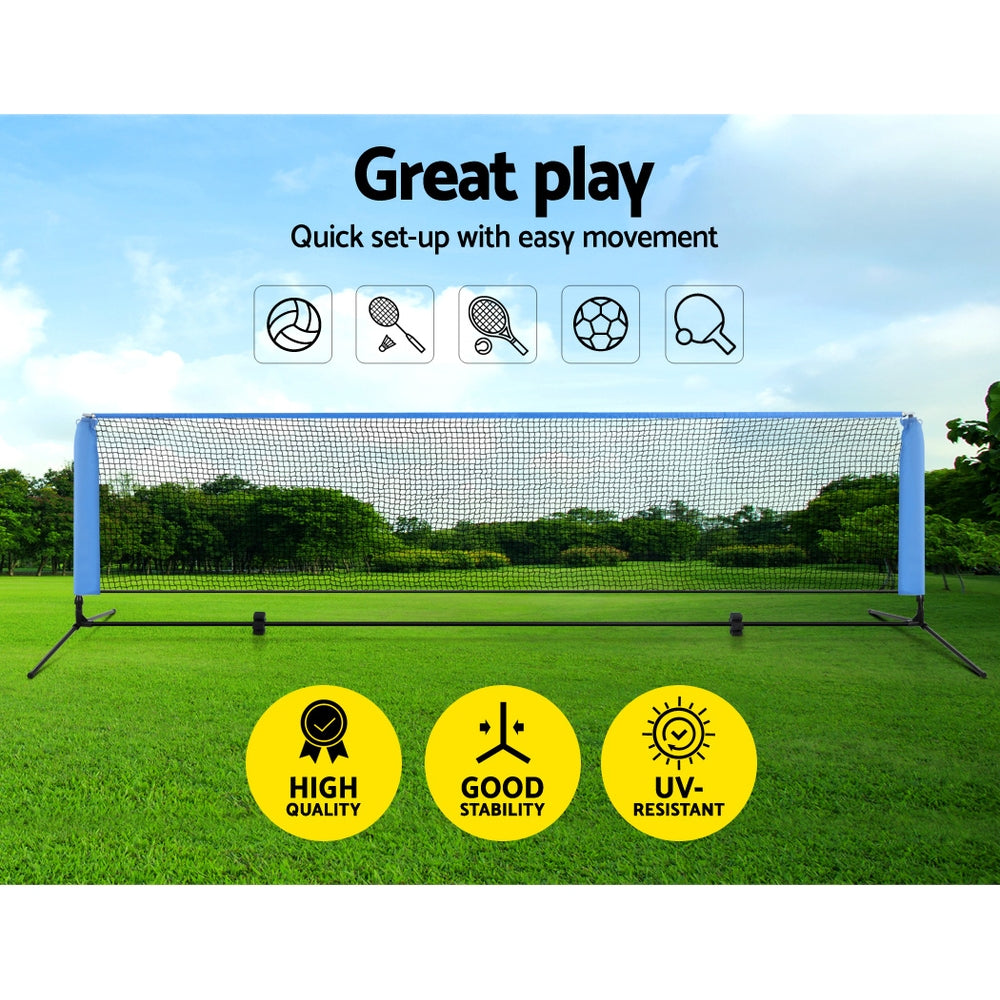 Everfit 4m Badminton Tennis Net Portable Volleyball Kit Adjustable Height - SuperSaverAU - view 3
