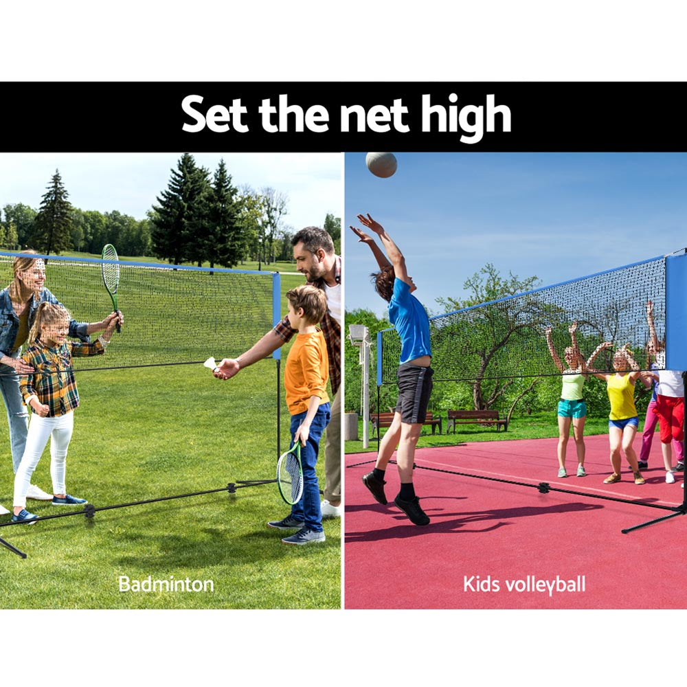 Everfit 4m Badminton Tennis Net Portable Volleyball Kit Adjustable Height - SuperSaverAU - view 5