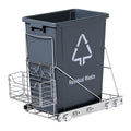 Cefito 40L Pull-Out Bin System for Kitchen Cabinet, Chrome-Plated, Easy Access - SuperSaverAU - view 1