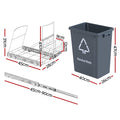 Cefito 40L Pull-Out Bin System for Kitchen Cabinet, Chrome-Plated, Easy Access - SuperSaverAU - view 2