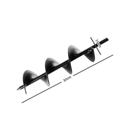 GIANTZ Power Garden Auger Small Earth Planter 75 X 300MM Black - SuperSaverAU - view 2