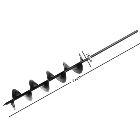 GIANTZ Power Garden Auger Small Earth Planter 75 X 600MM Black - SuperSaverAU - view 2
