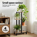 Artiss 4 Tiers Plant Stand Metal Flower Pots Shelf Indoor Outdoor Garden Home - SuperSaverAU - view 5