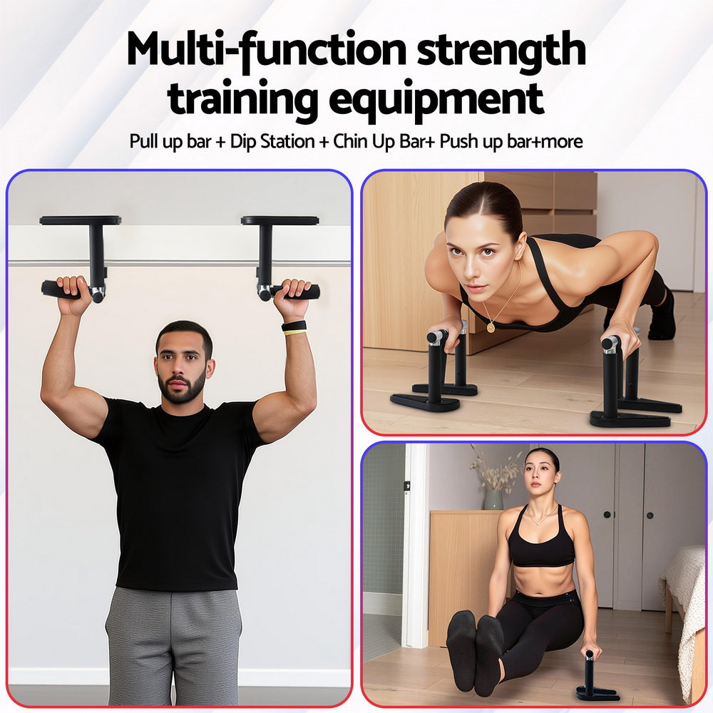 Everfit Foldable Dip Station - Portable Multi-Gym Pull-Up Bar - SuperSaverAU - view 4