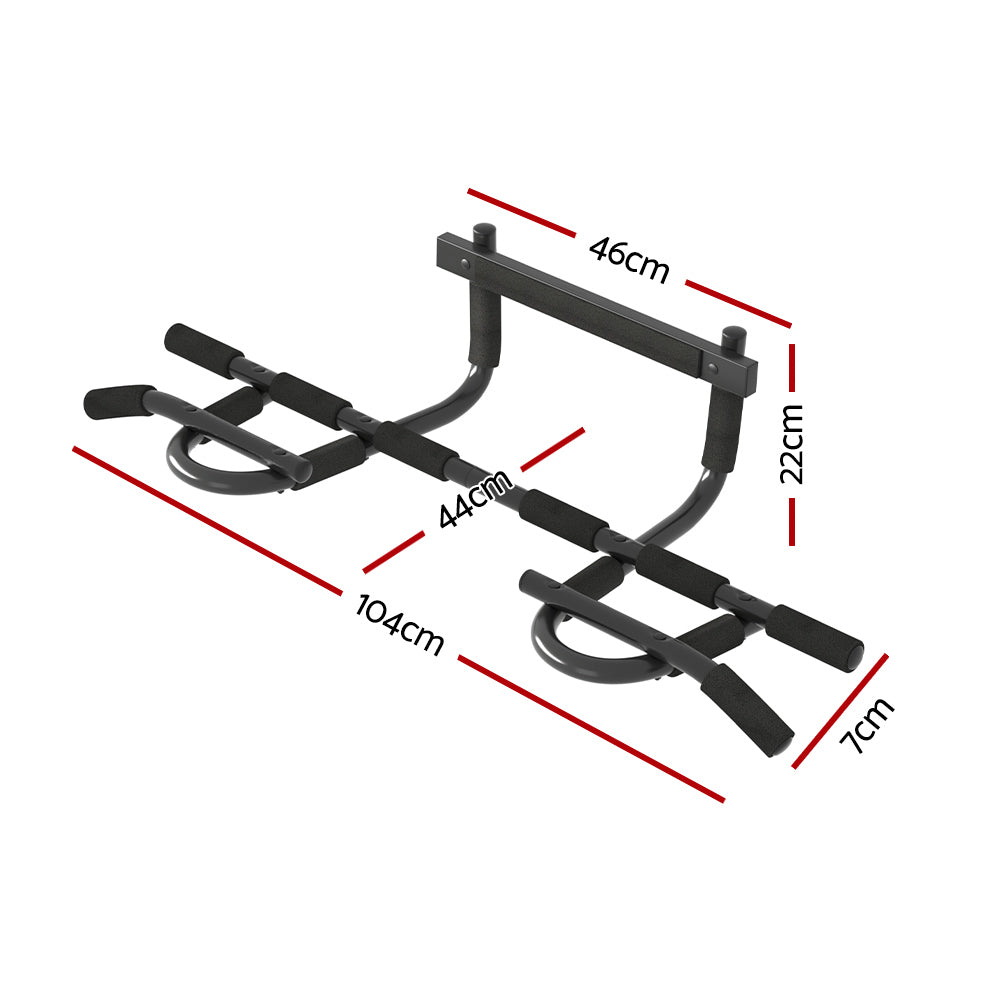 Everfit Pull Up Bar 104CM Doorway Chin Up Horizontal Bar Gym - SuperSaverAU - view 2