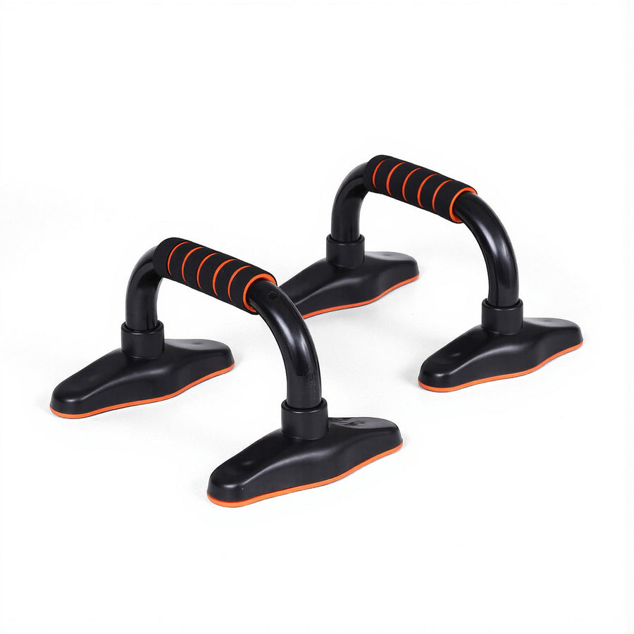 Everfit Orange & Black Push Up Bars with Foam Grips