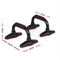 Everfit Orange & Black Push Up Bars with Foam Grips