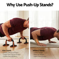 Everfit Orange & Black Push Up Bars with Foam Grips
