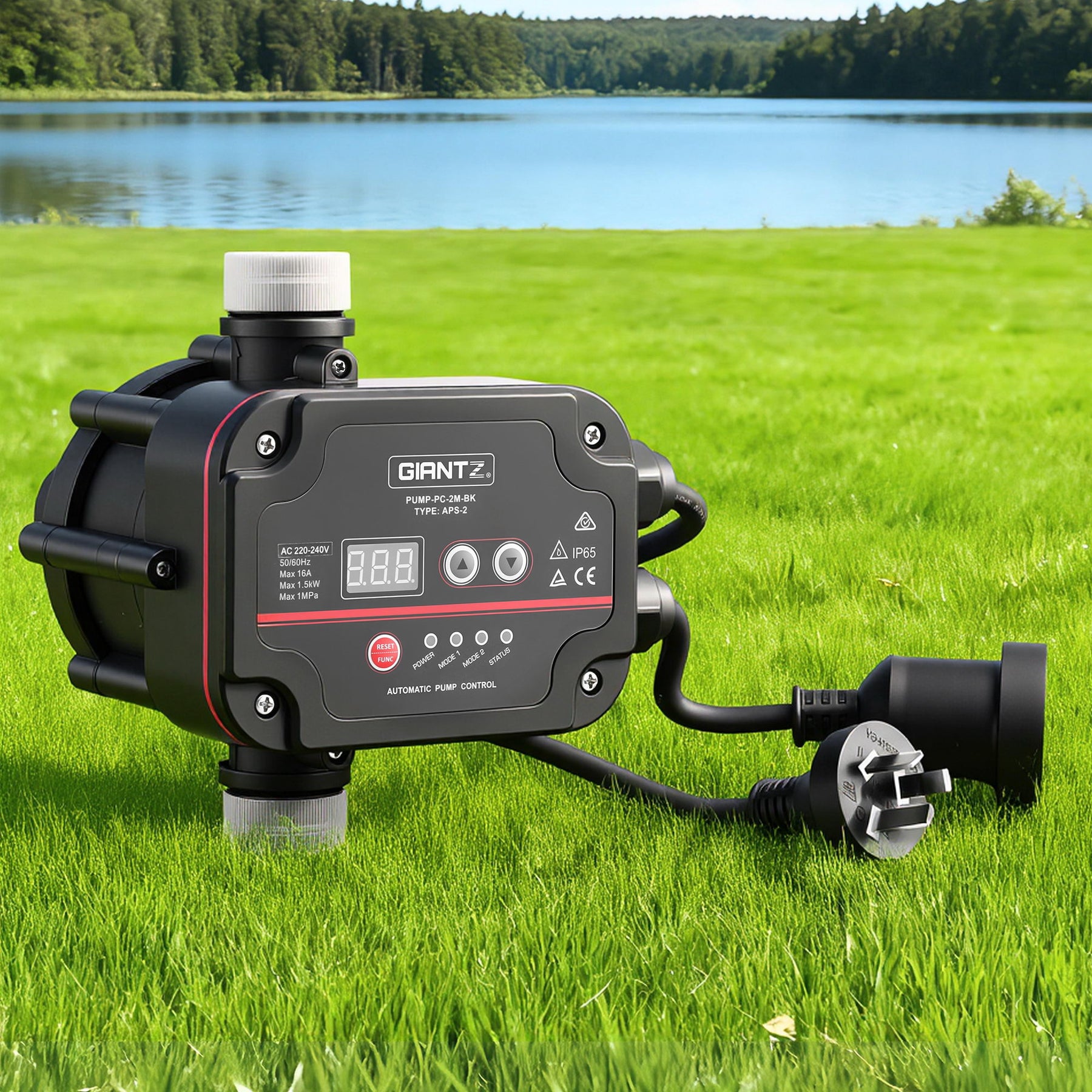 GIANTZ Digital Water Pump Controller 16A 1.5kW Max High Power Pressure Switch Adjustable 10Bar IP65 - SuperSaverAU - view 7
