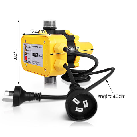 Giantz Water Pressure Pump Controller Auto Switch Control Electric Electronic Yellow - SuperSaverAU - view 2