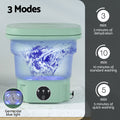 Devanti Portable Washing Machine 8L Green - Foldable, Lightweight, Germicidal Blue Light - SuperSaverAU - view 2