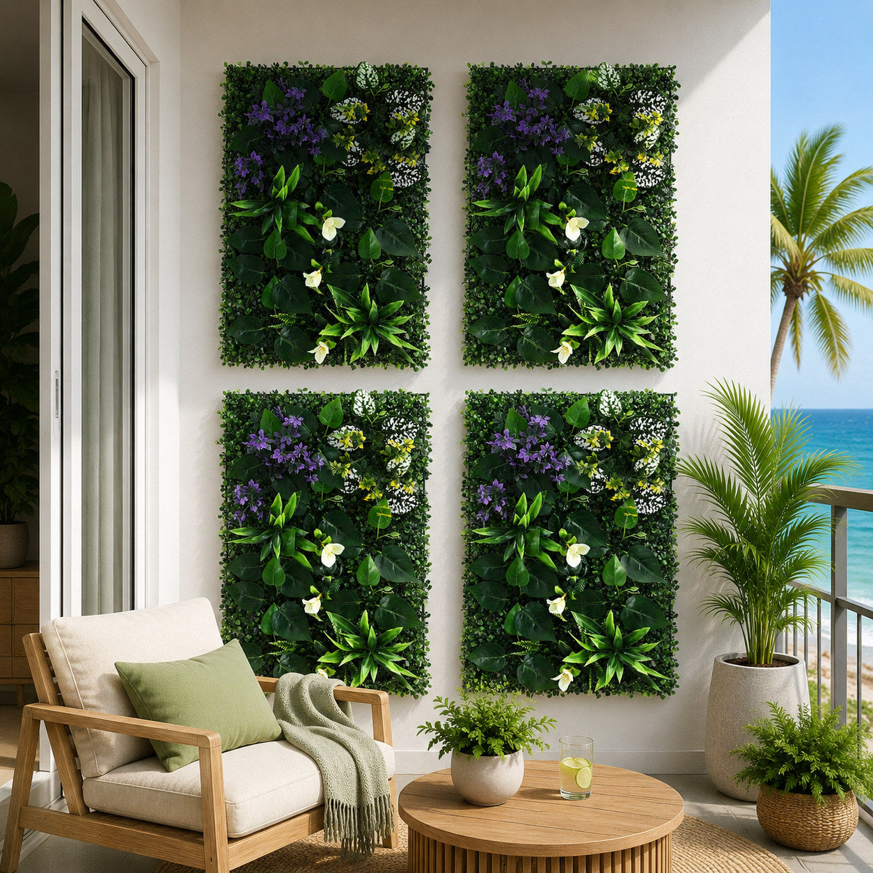 Gardeon Artificial Plant Wall Panels – Hedge Grass 40 x 60cm, 4 Pack