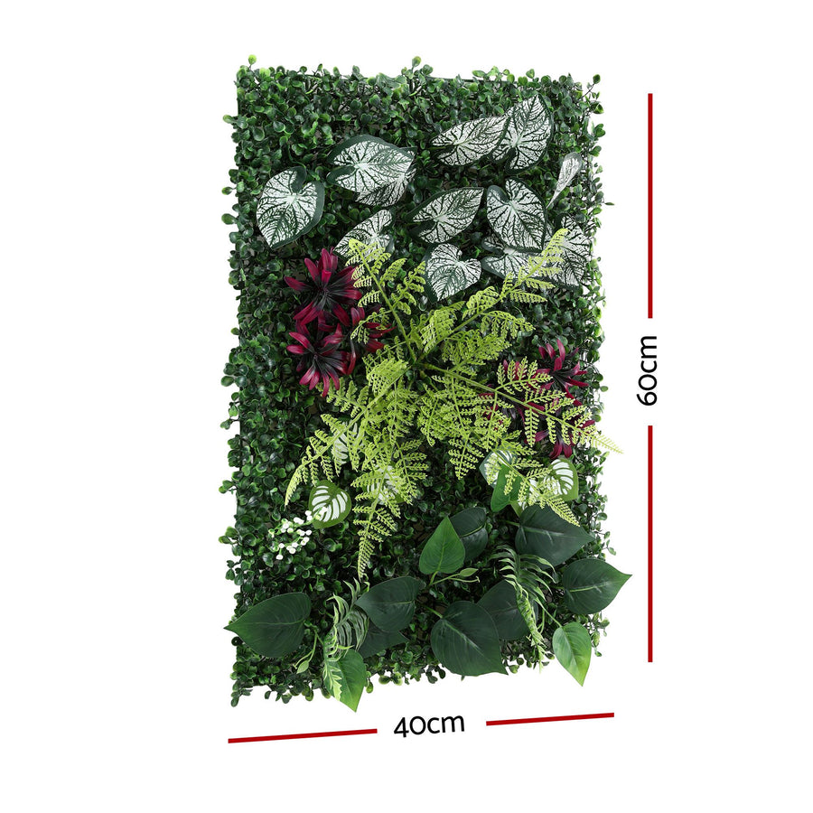 Gardeon Artificial Plant Wall Panels – Flower 40 x 60cm, 4 Pack