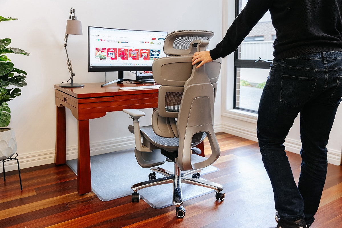 Ergolux Pro Max Ergonomic Mesh Office Chair with Footrest (Black)