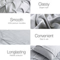 Giselle Bedding King 3-piece Quilt Set Grey, Pinch Pleated, Machine Washable - SuperSaverAU - view 5