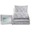 Giselle Bedding 3-piece Quilt Set Grey, Pinch Pleated, Machine Washable, Queen - SuperSaverAU - view 4
