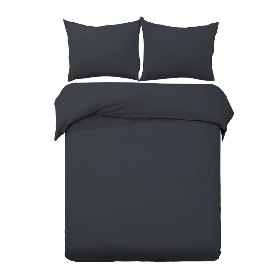 Giselle Bedding King 3-piece Quilt Set Black - Soft, Breathable, Machine Washable - SuperSaverAU - view 1