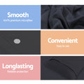 Giselle Bedding King 3-piece Quilt Set Black - Soft, Breathable, Machine Washable - SuperSaverAU - view 6