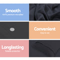 Giselle Bedding Queen 3-piece Quilt Set Black, Soft Microfibre, Machine Washable - SuperSaverAU - view 6
