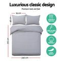 Giselle Bedding Super King 3-piece Quilt Set Grey - Soft, Breathable, Machine Washable - SuperSaverAU - view 2