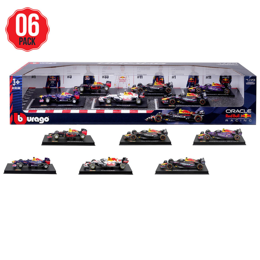 Maisto 1:43 Formula Racing Die Cast 6 Pack Red Bull - SuperSaverAU - view 1