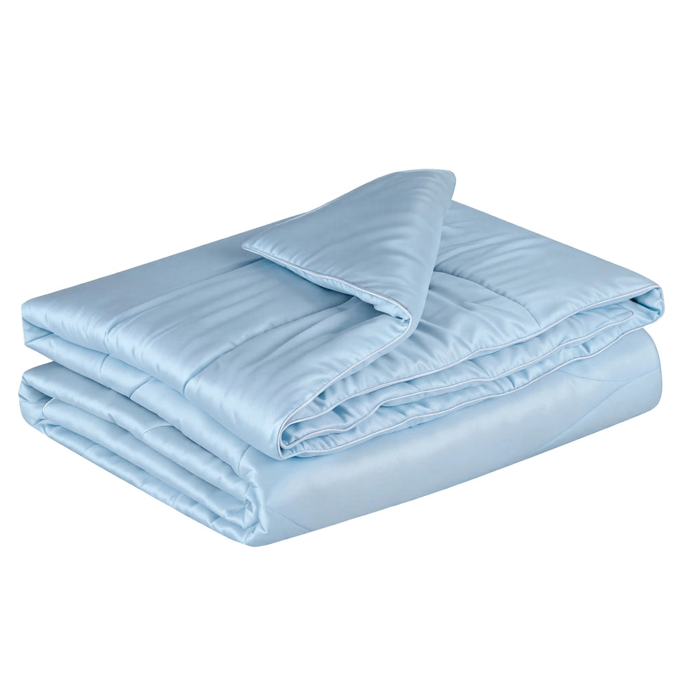 Giselle Tencel Quilt Queen 200GSM Lightweight Soft Comfortable Blue - SuperSaverAU - view 1