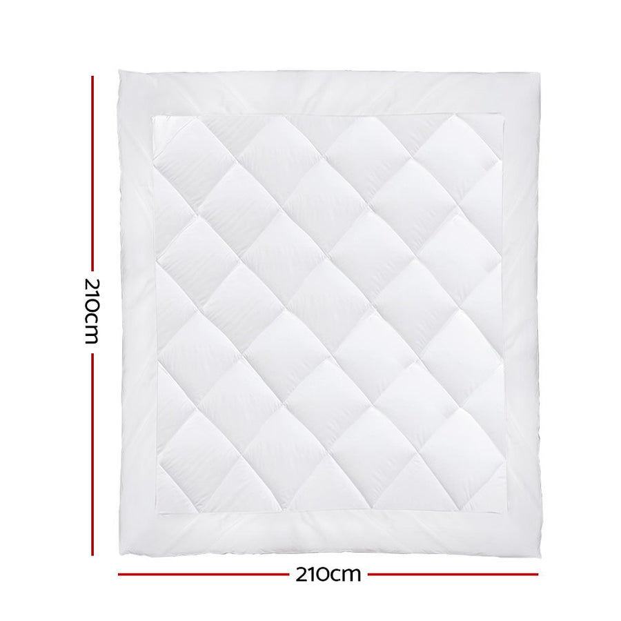 Giselle Bedding Bamboo Blend Microfibre Quilt 400gsm Queen - Soft, Breathable, Eco-Friendly - SuperSaverAU - view 1